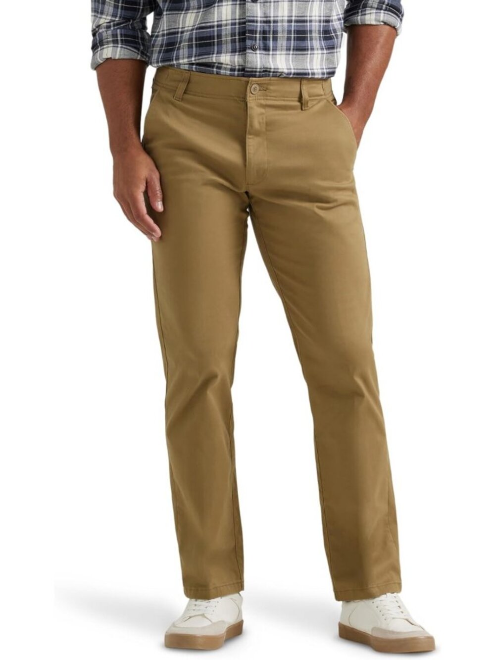 Men's Extreme Motion Flat Front Straight Leg Pants - Comfort Stretch Trousers